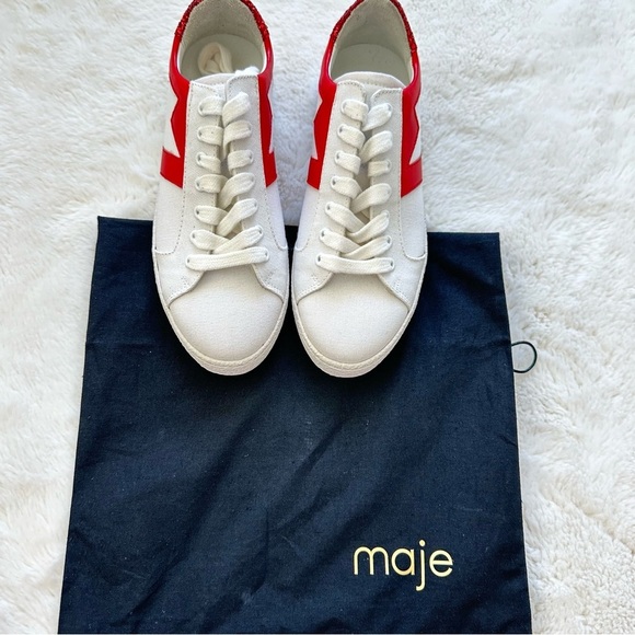 NEW!!! Maje canvas white sneakers size 37 EU - Picture 5 of 5